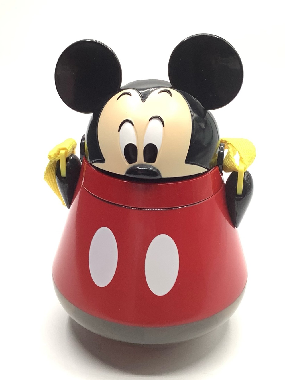Disney Mickey Mouse Red and Yellow Water Bottle with Straw - NWT